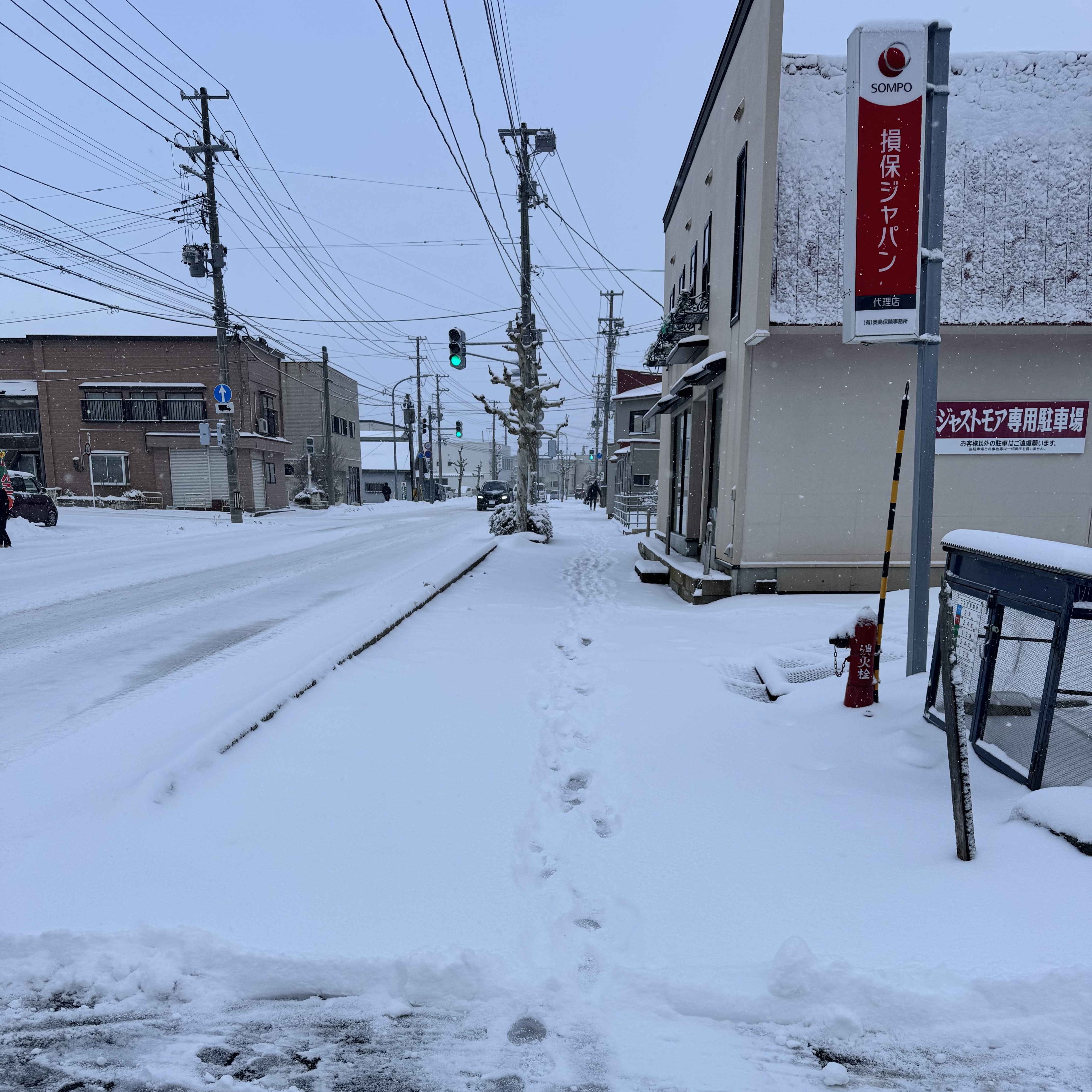歩道の雪かき
